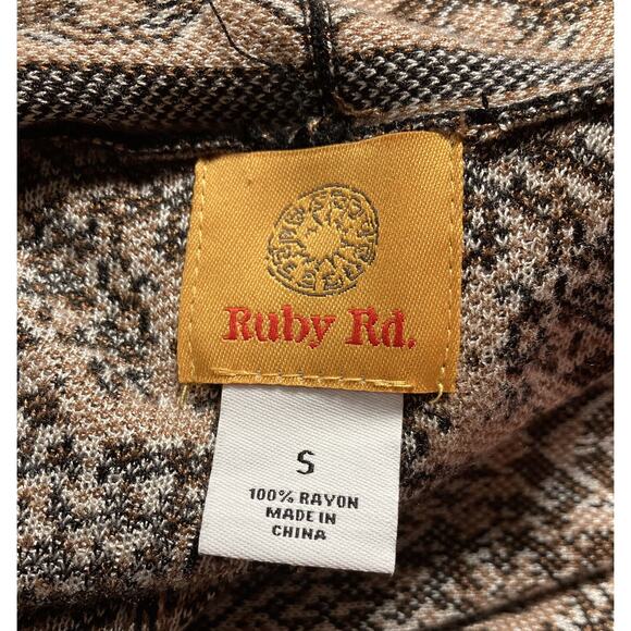 Womens Ruby Rd Snakeskin Pattern Cardigan Long Sleeve SharkBite Hem Multi S - Picture 7 of 10